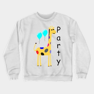 Party giraffe Crewneck Sweatshirt